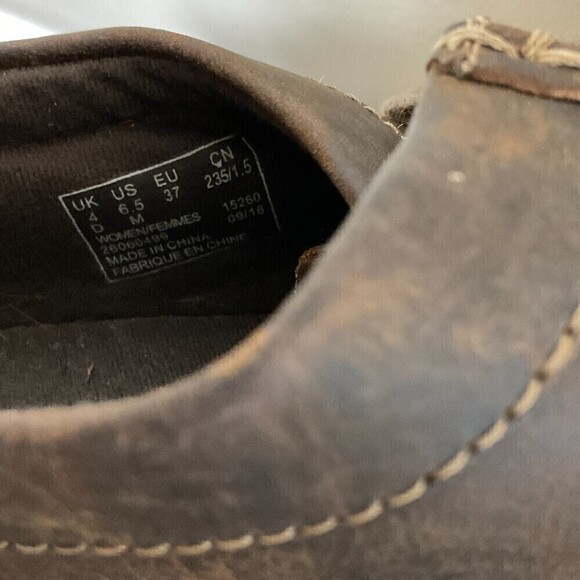 New Clarks Padmora Wallabee Women Sz 6.5M Shoe Leather Chukka Brown Loafer Rck - Picture 12 of 12